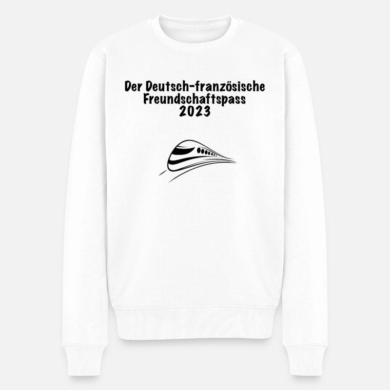 Der Deutsch-französische Freundschaftspass 2023 - Männer Premium Bio Pullover - Weiß