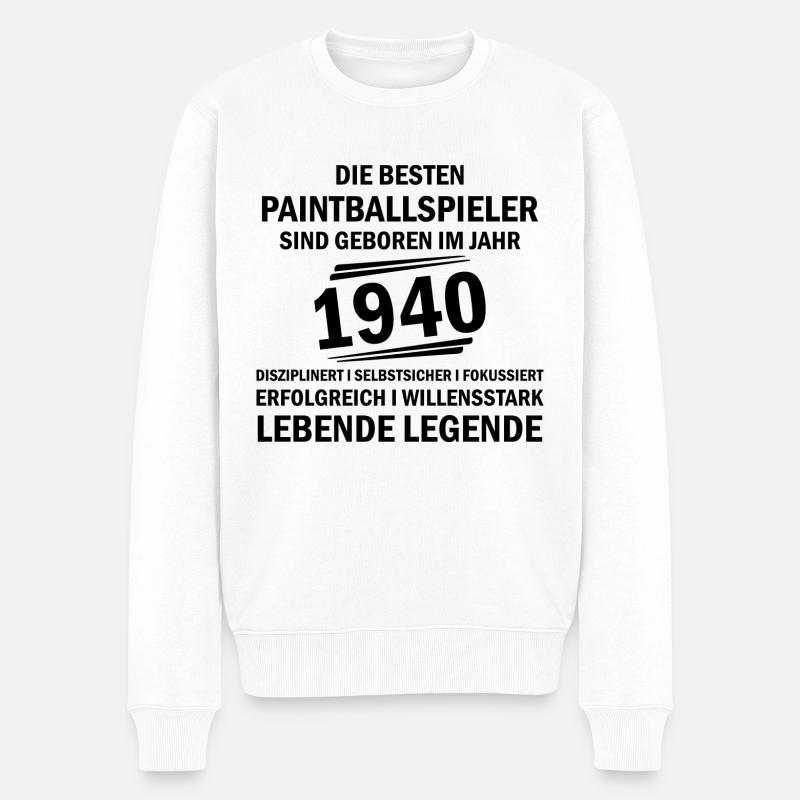 Paintball Airsoft - Männer Premium Bio Pullover - Weiß