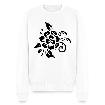 Floral Decoration - Men's Premium Organic Jumper - white - Front - Thijin (182cm)
