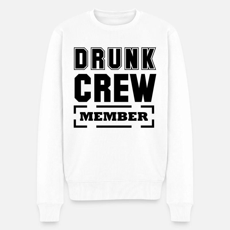 drunk crew member - Männer Premium Bio Pullover - Weiß