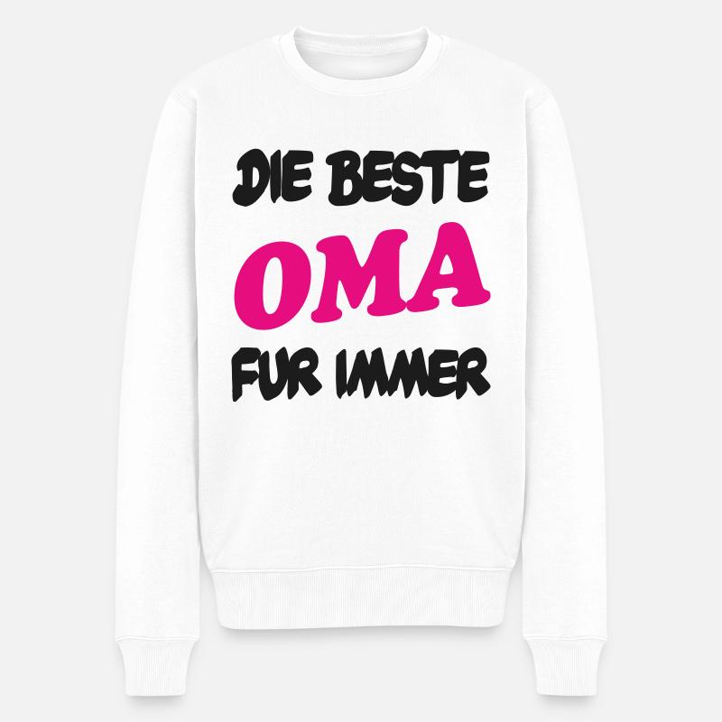DIE BESTE OMA FÜR IMMER - Männer Premium Bio Pullover - Weiß