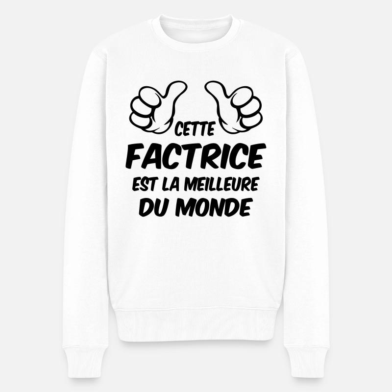MEILLEURE FACTRICE - Pull Premium bio Homme - blanc
