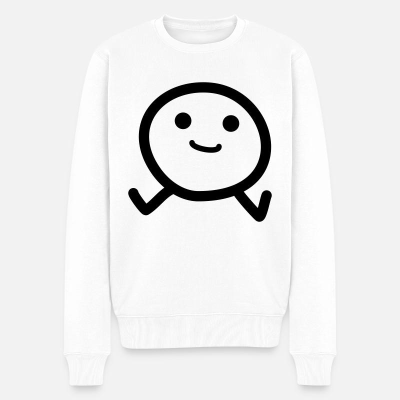 Mann - Männer Premium Bio Pullover - Weiß