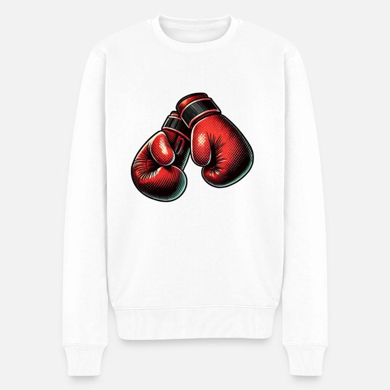 gants de boxe boxe - Pull Premium bio Homme - blanc