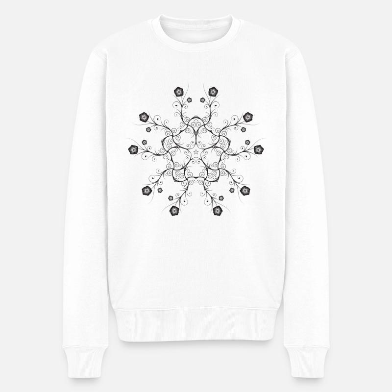 Epanouissement floral n°4 - Pull Premium bio Homme - blanc
