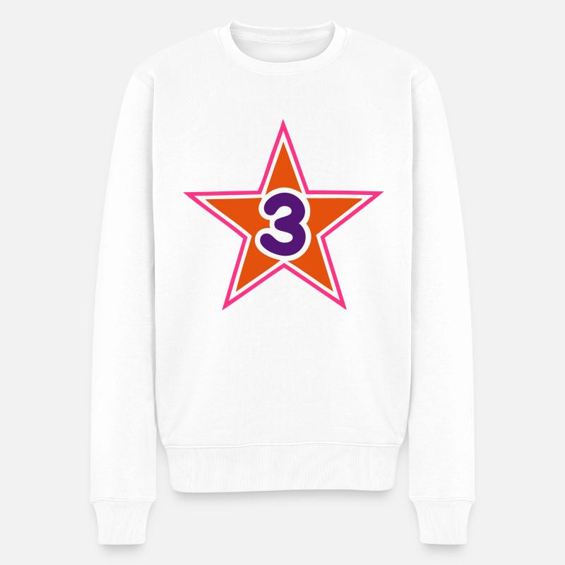 3 numero etoile - Pull Premium bio Homme - blanc