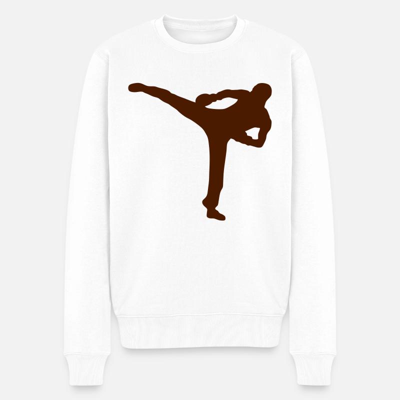 Boxe französisch savate - Männer Premium Bio Pullover - Weiß