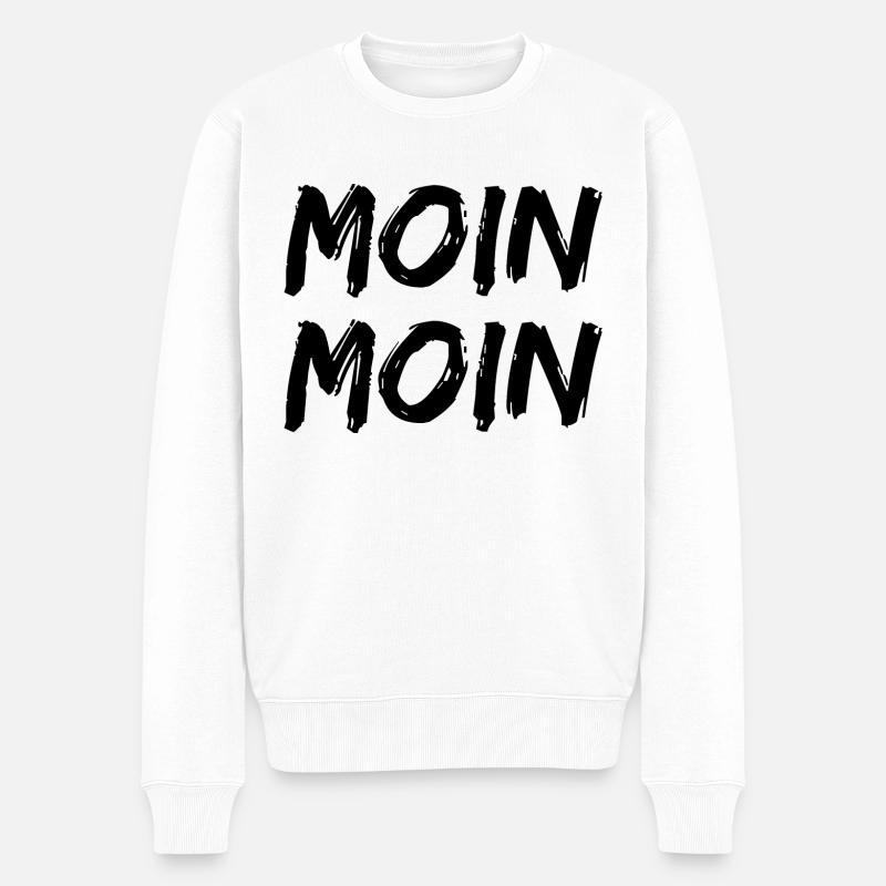 MOIN MOIN NORTHERN GERMAN GREETING - Pull Premium bio Homme - blanc