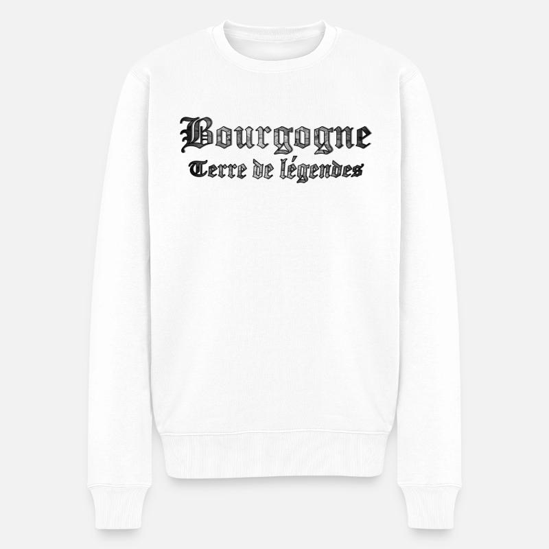 Bourgogne Légende - Pull Premium bio Homme - blanc