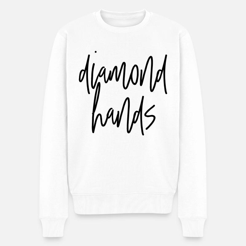 diamondhands 2 - Männer Premium Bio Pullover - Weiß