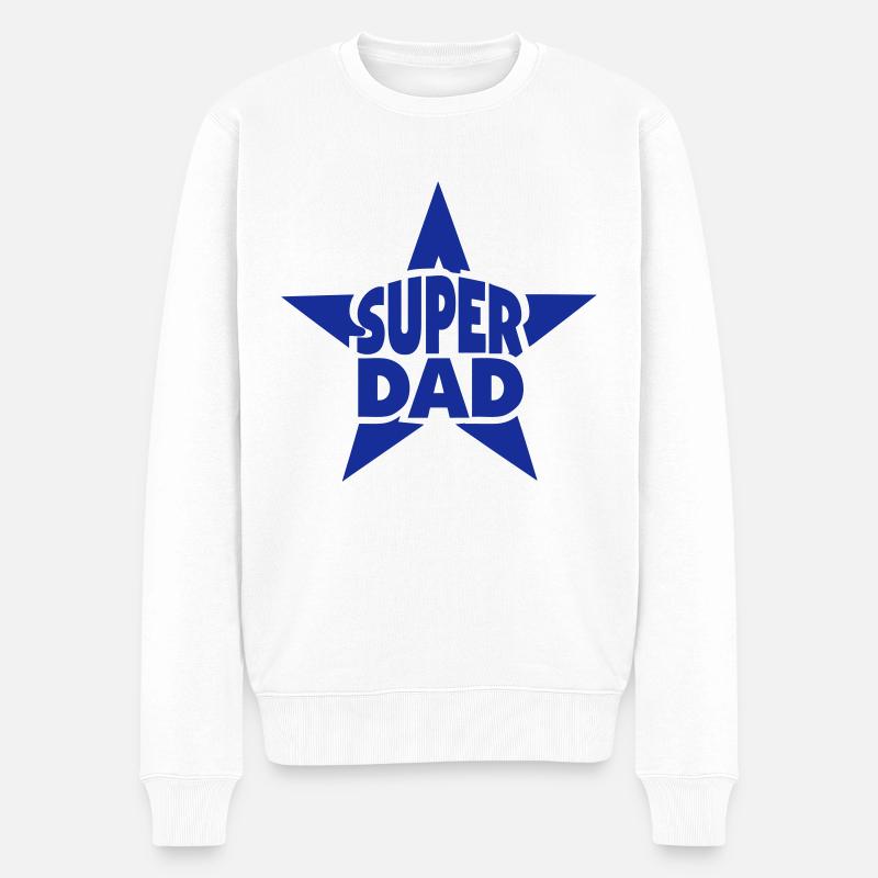 super dad etoile star - Pull Premium bio Homme - blanc