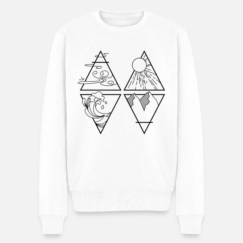 4 Éléments - Pull Premium bio Homme - blanc