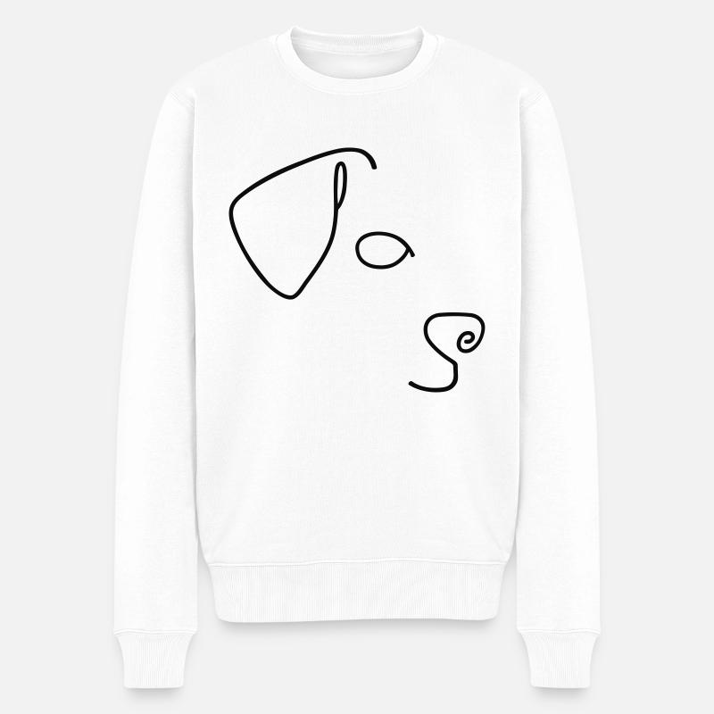labrador retriever minimal - Pull Premium bio Homme - blanc