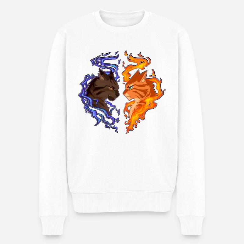 Firestar Fire Star TigerStar Tiger Star Chats - Pull Premium bio Homme - blanc
