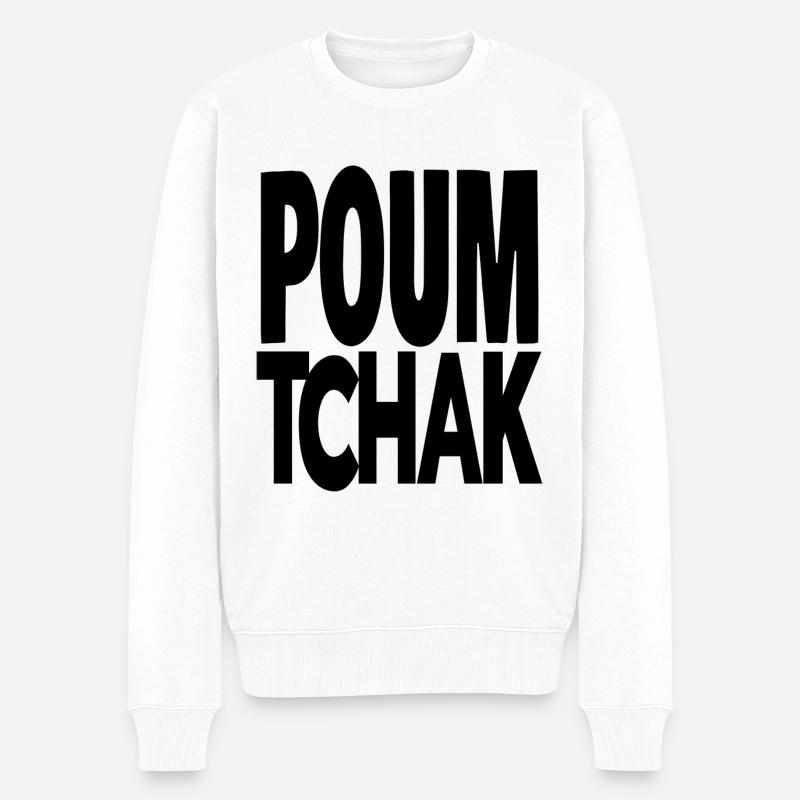 poum tchak - Pull Premium bio Homme - blanc