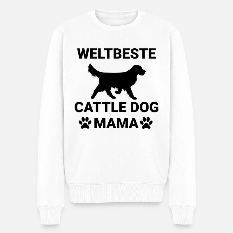 Hund Dog - Männer Premium Bio Pullover - Weiß