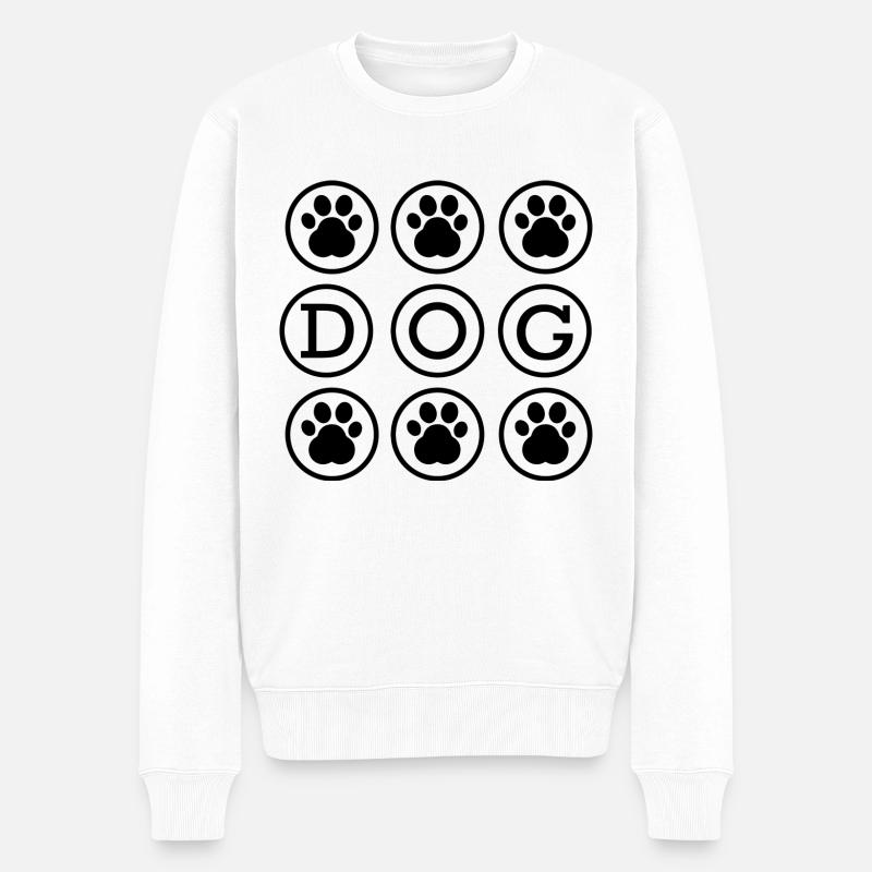 Hund Dog - Männer Premium Bio Pullover - Weiß