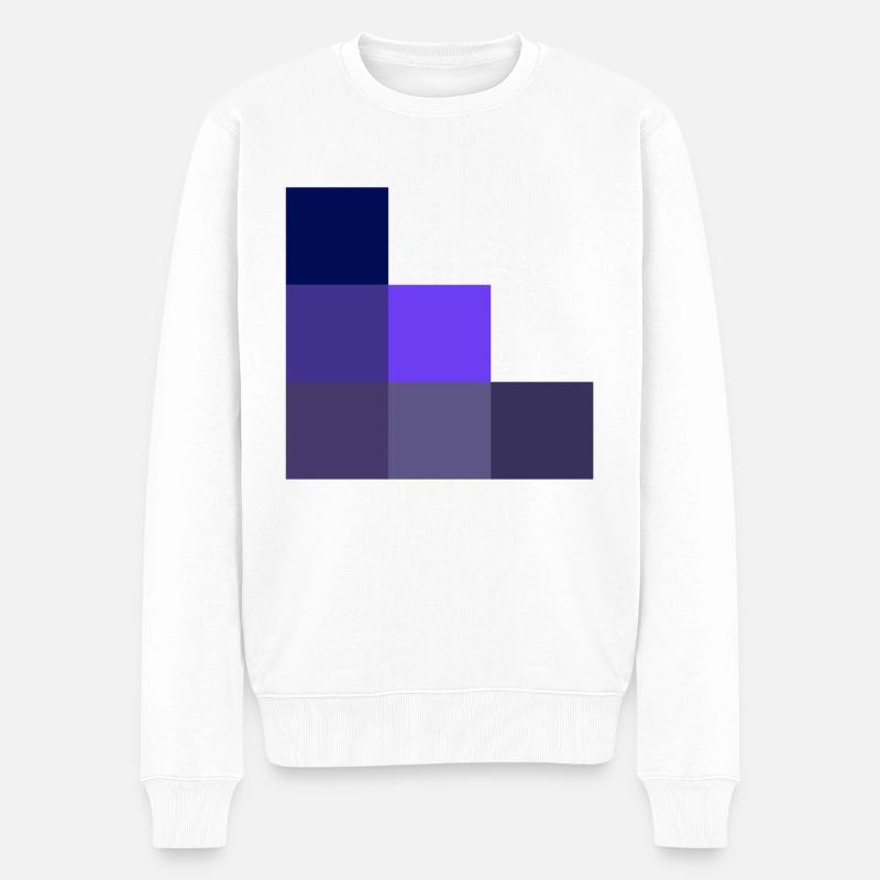 Geometrisch - Männer Premium Bio Pullover - Weiß