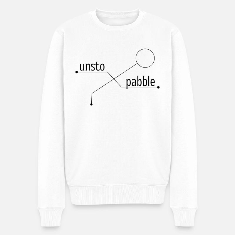 Unaufhaltsames Design - Männer Premium Bio Pullover - Weiß