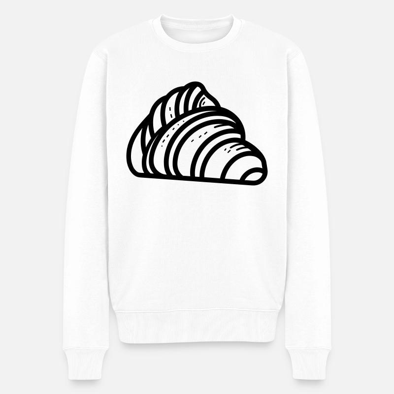 croisaant - Pull Premium bio Homme - blanc