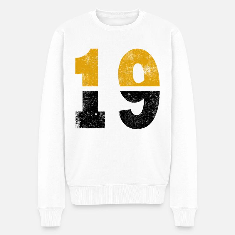 Numéro 19 - Pull Premium bio Homme - blanc