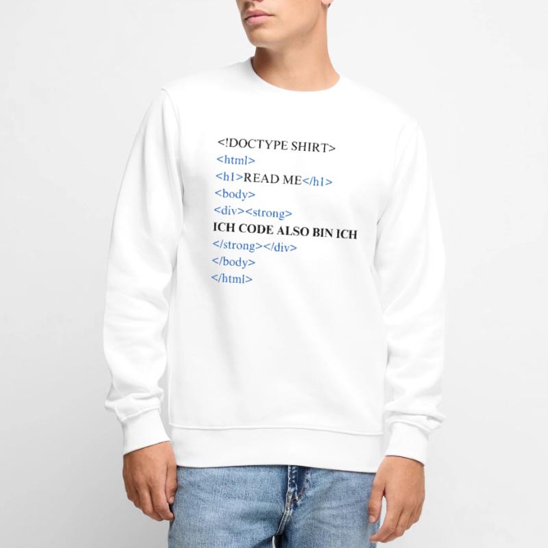 Ich code also bin ich Männer Premium Bio Pullover
