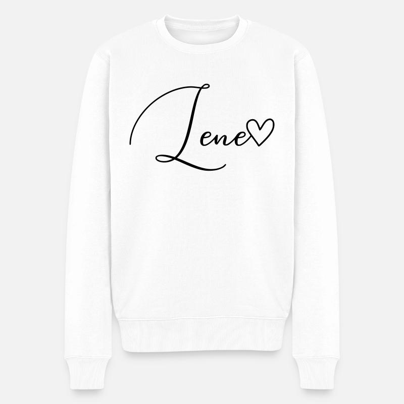 Lene Name Vorname Mädchen - Männer Premium Bio Pullover - Weiß