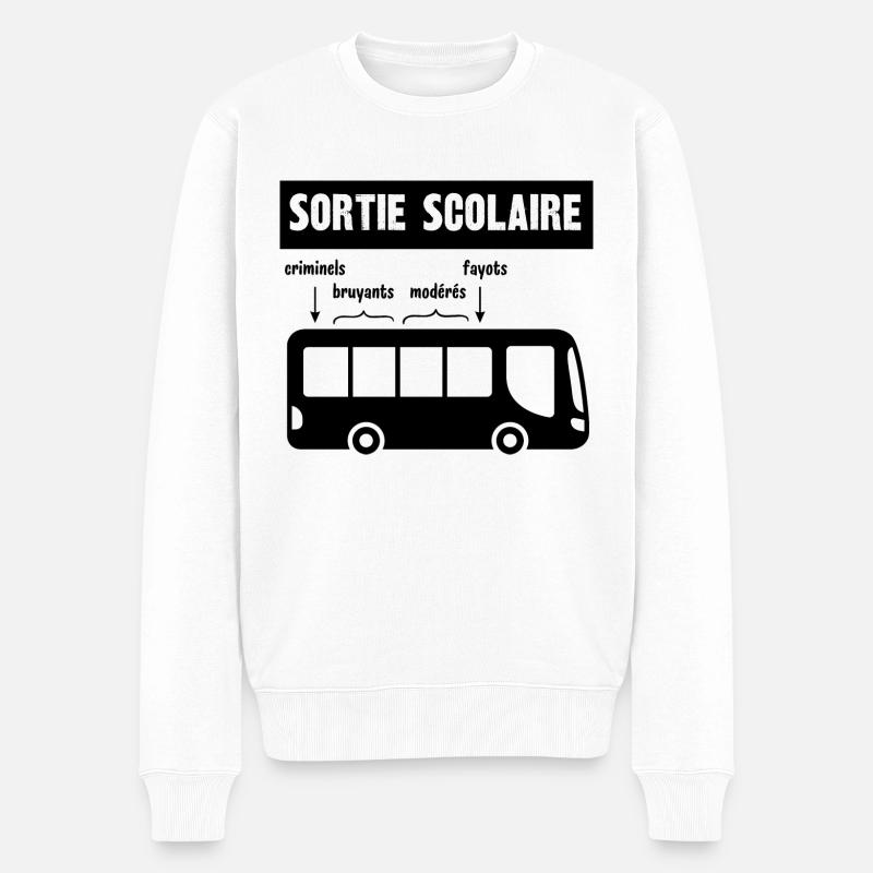 sortie scolaire - Pull Premium bio Homme - blanc