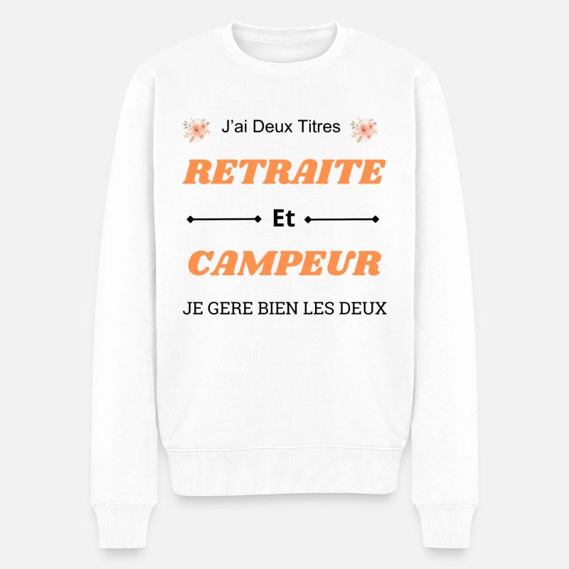 J'ai deux titres - Pull Premium bio Homme - blanc