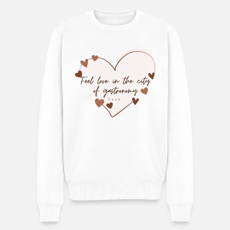 J’aime avec cœur Lyon - Pull Premium bio Homme - blanc