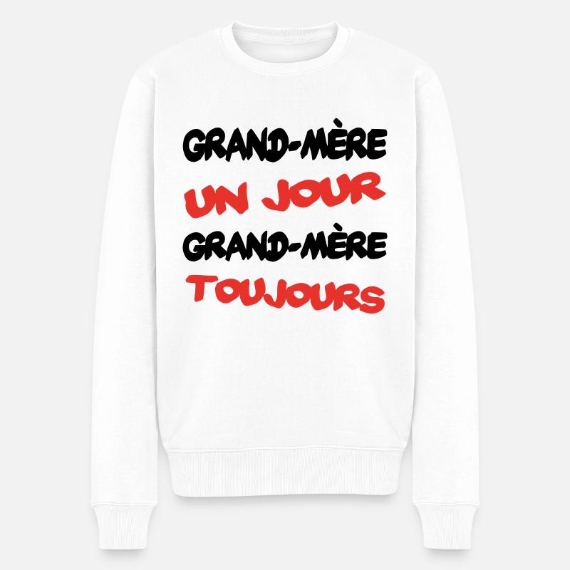 Grand mère un jour... - Pull Premium bio Homme - blanc