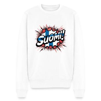 Suomi Finland Finnland Bang - Men's Premium Organic Jumper - white - Front - Thijin (182cm)