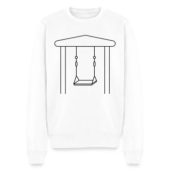 Schaukel - Männer Premium Bio Pullover - Weiß - Vorne - Thijin (182cm)
