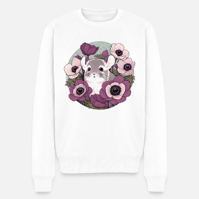 Szynszyla - Ekologiczna męska bluza Premium - biały