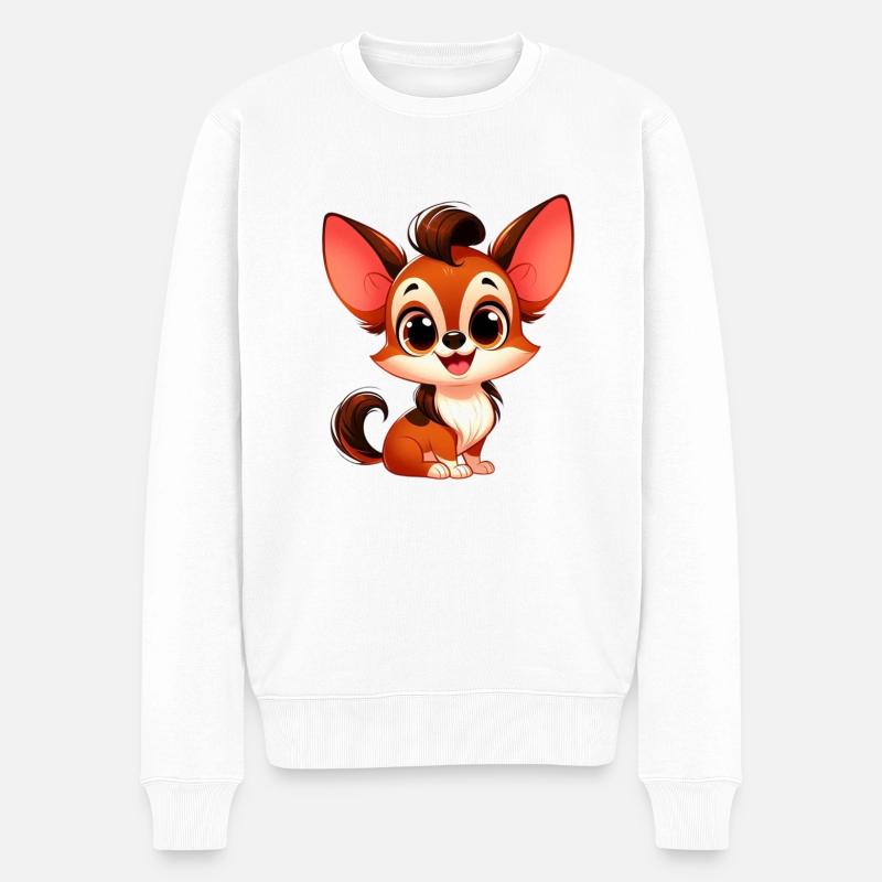 Chihuahua - Männer Premium Bio Pullover - Weiß