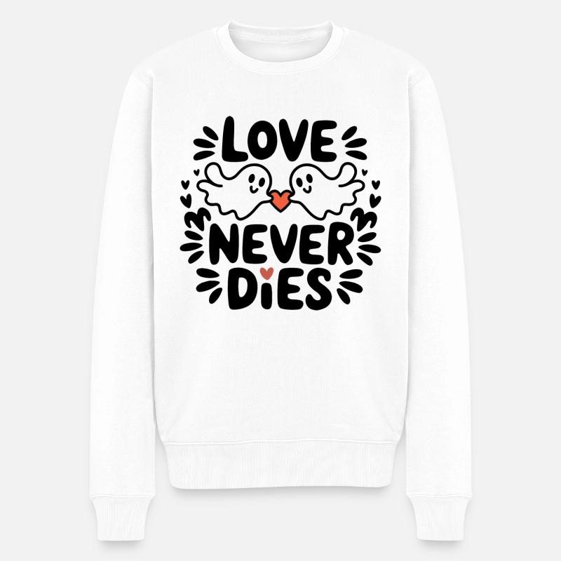 L’amour ne meurt jamais - Pull Premium bio Homme - blanc