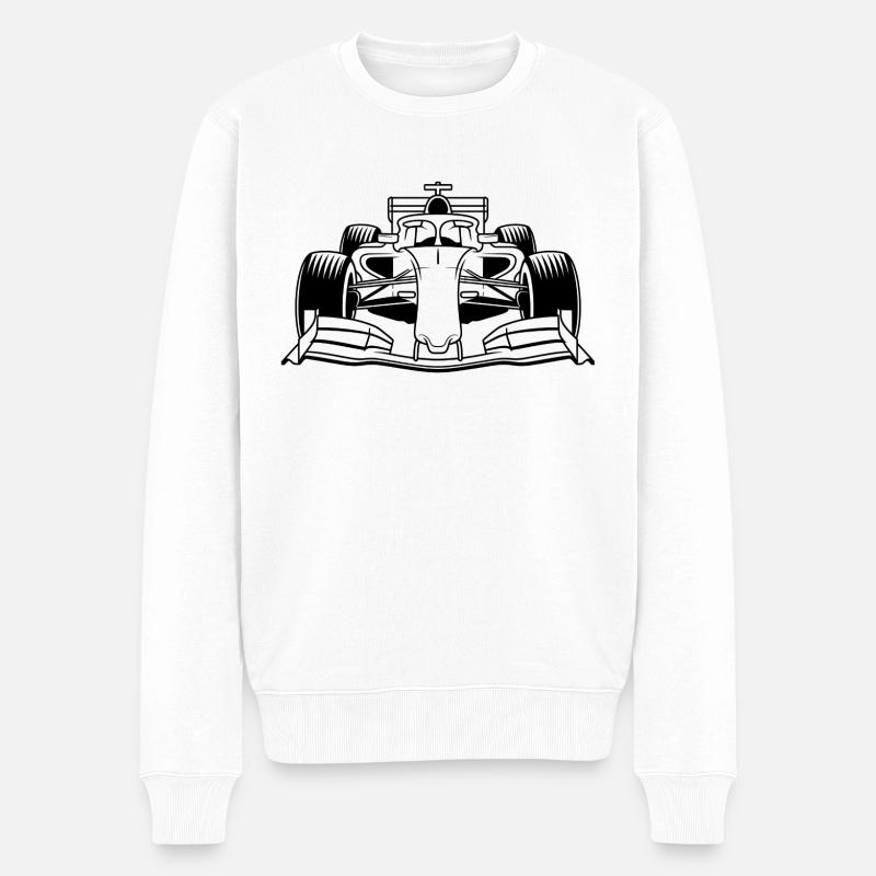 Voiture de Course - Pull Premium bio Homme - blanc