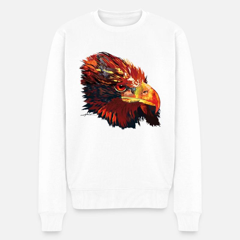 Adler arthawk - Männer Premium Bio Pullover - Weiß