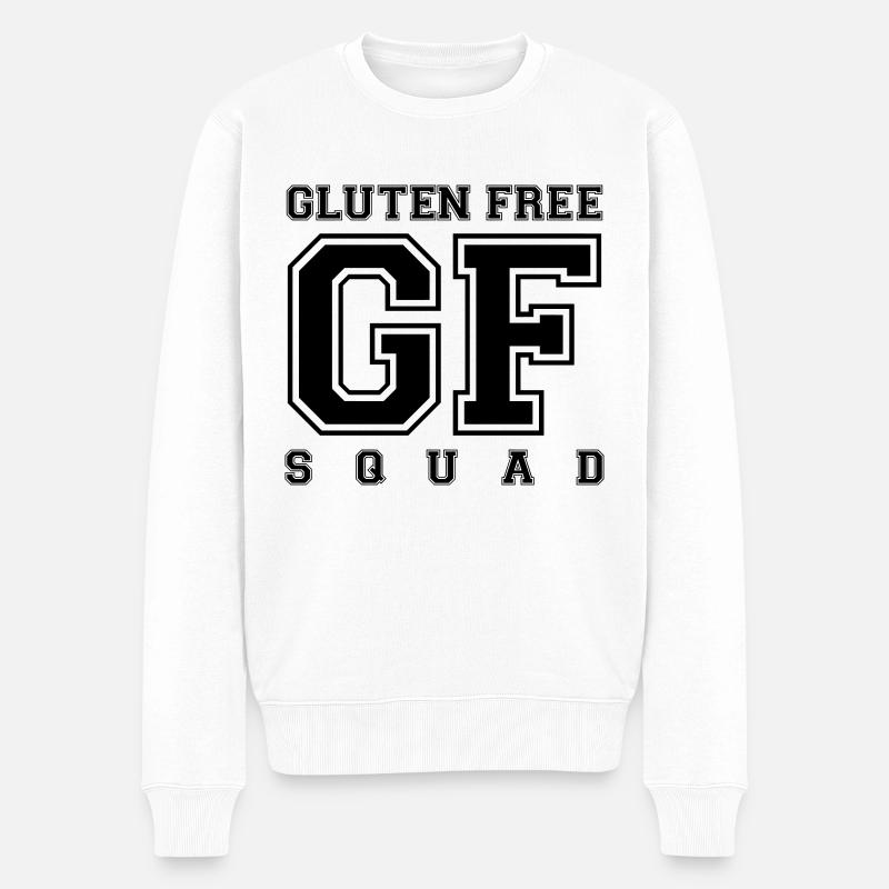 GLUTEN FREE SQUAD (v) - Männer Premium Bio Pullover - Weiß
