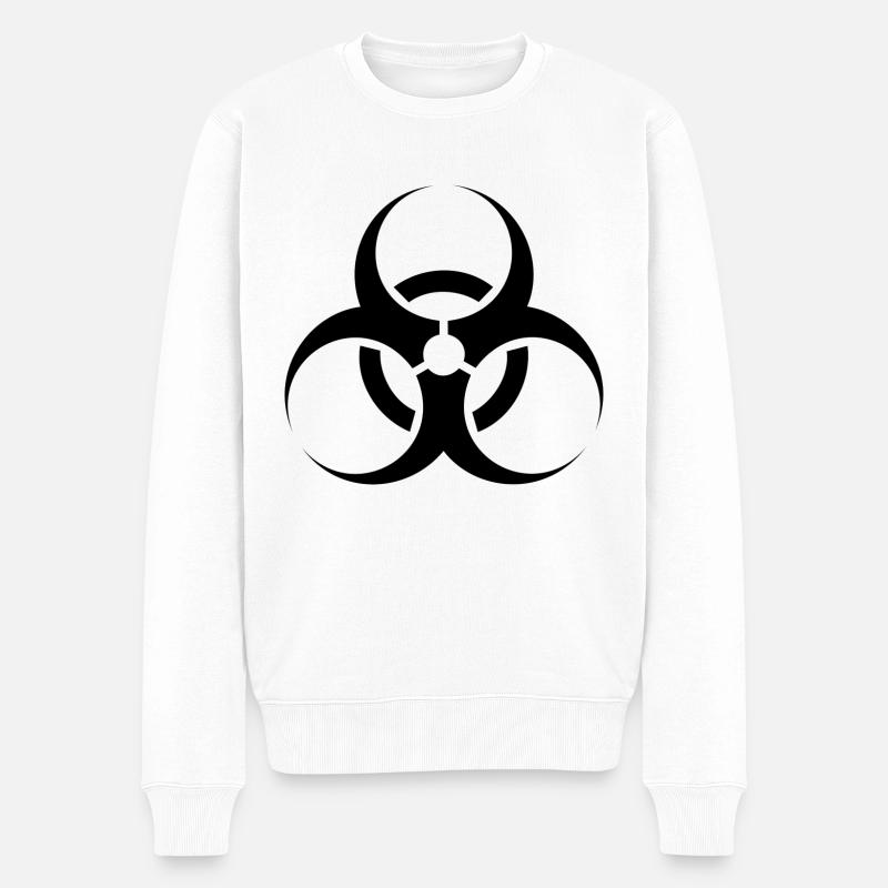 Biohazard - Männer Premium Bio Pullover - Weiß
