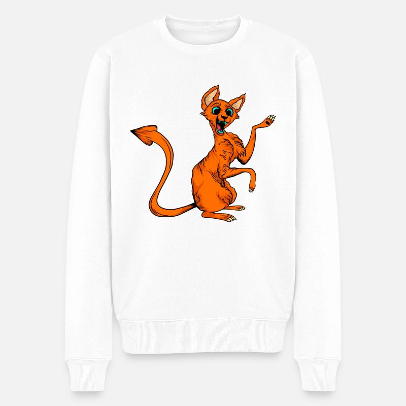 Lustige Katzen 3 - Männer Premium Bio Pullover - Weiß