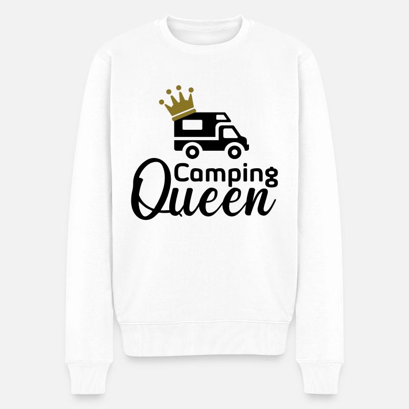 Camping Queen 2 wohmmobil - Männer Premium Bio Pullover - Weiß