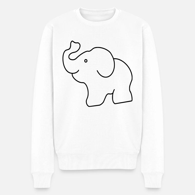 Éléphant - Pull Premium bio Homme - blanc