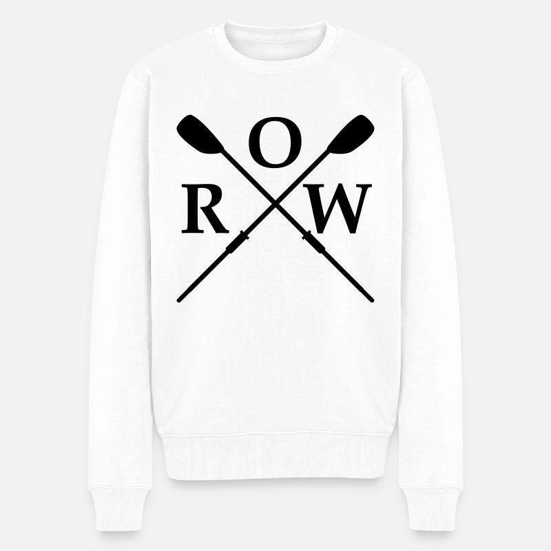 Skulls Row Aviron feuilles - Pull Premium bio Homme - blanc