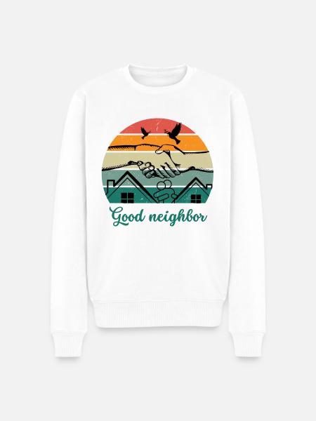 Good neighbor BW - Men's Premium Organic Jumper - white