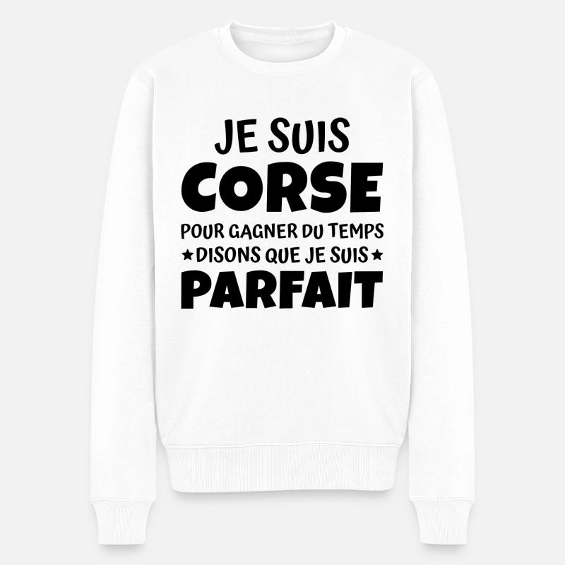 je suis corse - Pull Premium bio Homme - blanc