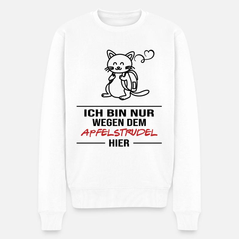 apfelstrudel kaiserschmarrn bergwandern gipfelbuch - Männer Premium Bio Pullover - Weiß
