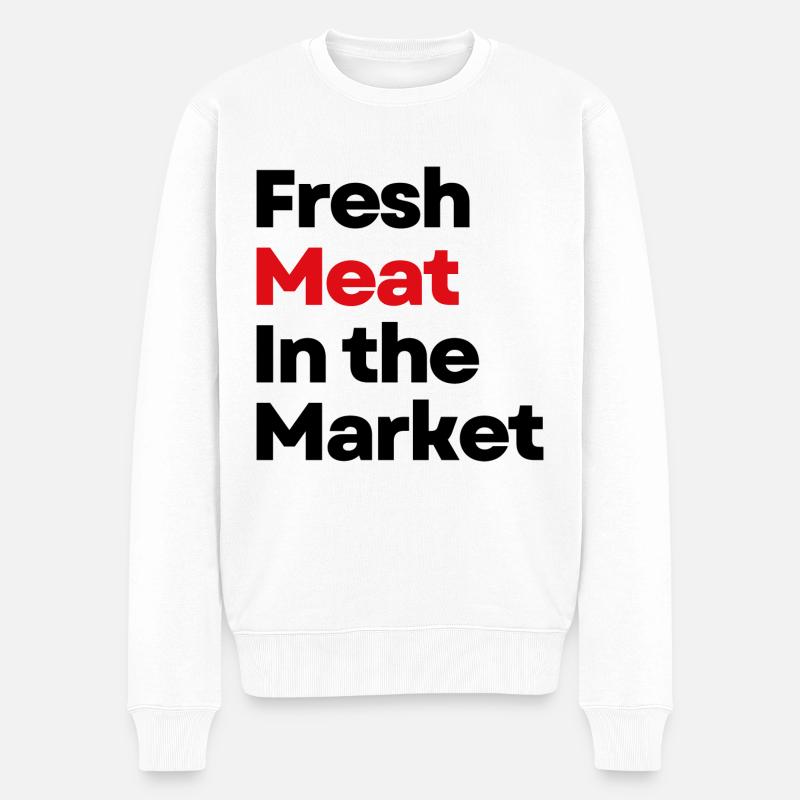 Viande fraîche sur le marché - Pull Premium bio Homme - blanc