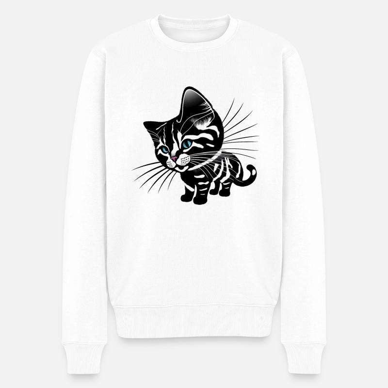 Chat - Pull Premium bio Homme - blanc