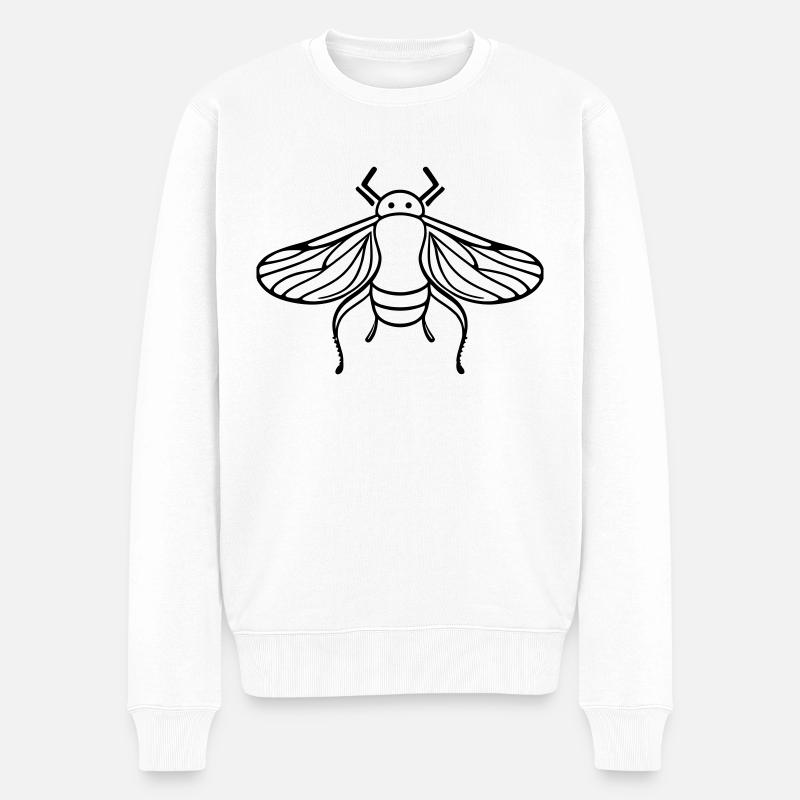 Zikade - Männer Premium Bio Pullover - Weiß